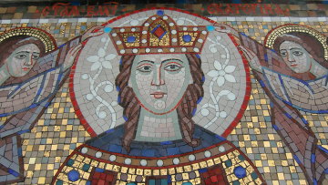 Мозаичная икона святой Екатерины. © РИА Новости. Сергей Старцев