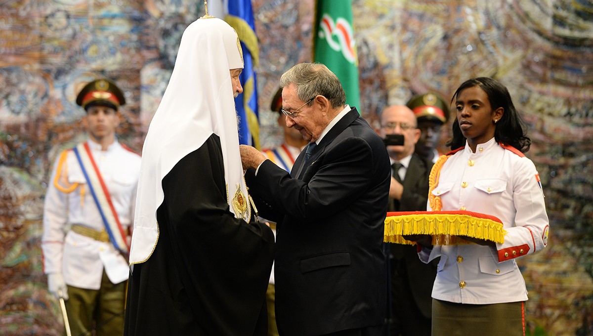 Святейший Патриарх Кирилл награжден орденом Хосе Марти