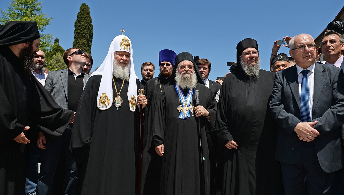 Предстоятель Русской Православной Церкви прибыл на Афон
