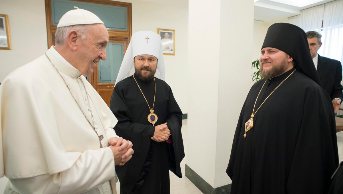Митрополит Иларион встретился с Папой Римским Франциском